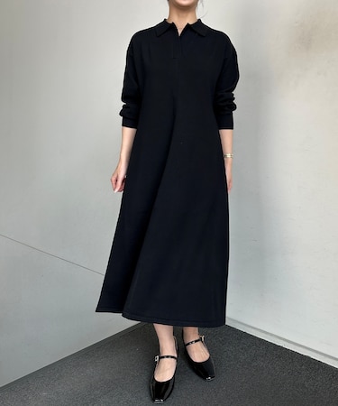 【加藤ローサさん着用】スキッパーニット ワンピース