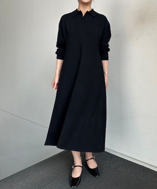 【加藤ローサさん着用】スキッパーニット ワンピース