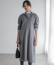 スキッパーニット ワンピース