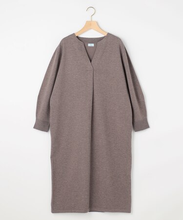 キーネックニット ワンピース