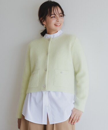 【加藤ローサさん着用 / 前後着用可】コットンタッチシャーティング刺繍入り ブラウス