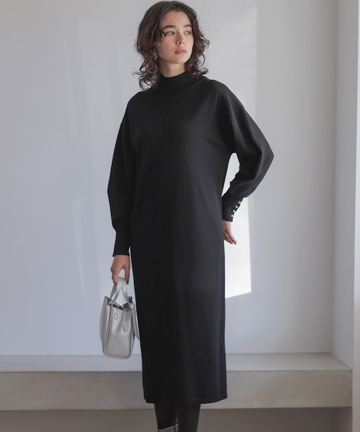 スムースストレッチニット ワンピース