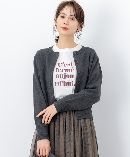 【加藤ローサさん着用】スムースストレッチジャケット カーディガン