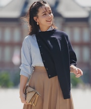 【加藤ローサさん着用】スムースストレッチジャケット カーディガン