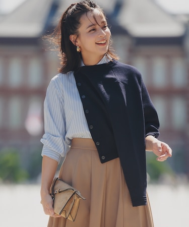 【加藤ローサさん着用】スムースストレッチジャケット カーディガン