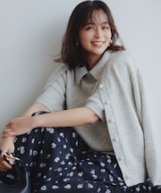 【加藤ローサさん着用 / レングス調整可能】ギャザーライトデシンティアード スカート