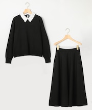 襟付きニットアップ