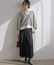 【WEB限定】サテンナロー スカート