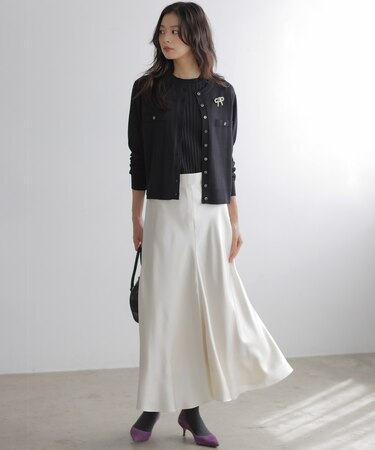 【WEB限定】サテンナロー スカート