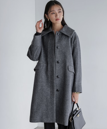 ウールモッサステンカラー コート
