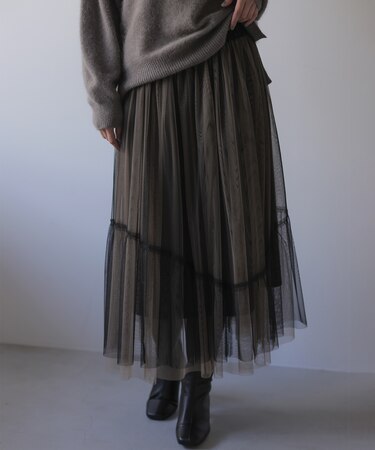 リバーシブルチュール スカート