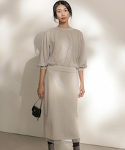 【WEB限定】チュールニット×リバーシブルスカート セット