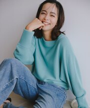 【加藤ローサさん着用】ウールカシミヤミックスボートネック ニット