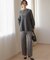 【加藤ローサさん着用】ツイル起毛ストレート パンツ