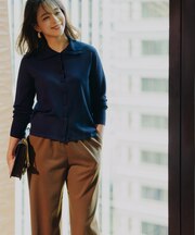 【加藤ローサさん着用】ツイル起毛ストレート パンツ