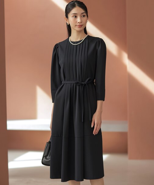 【KUMIKYOKU NAVY】フロントタックドレス