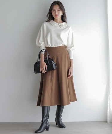 ツイル起毛フレア スカート