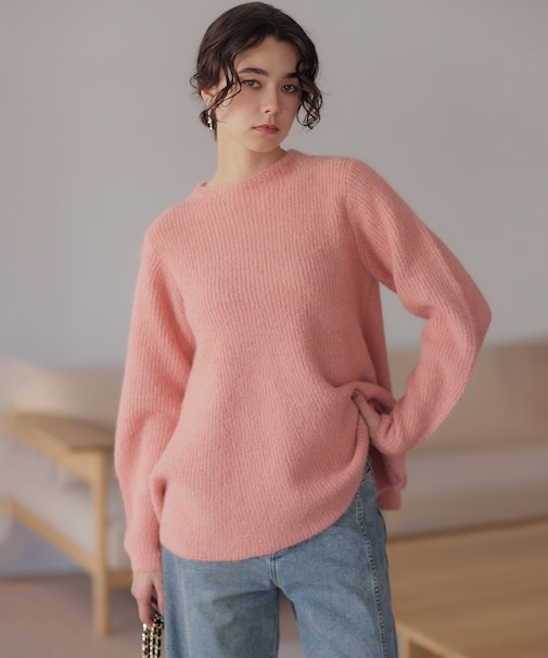 へアリーヤーン フレア ニット