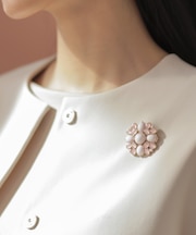 カラーオーバルブローチ