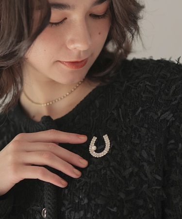 【2026年干支/開運コレクション】ホースシュービジュー ブローチ