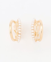 パールライクメタルアーチ イヤリング