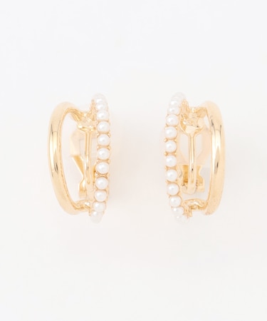 パールライクメタルアーチ イヤリング