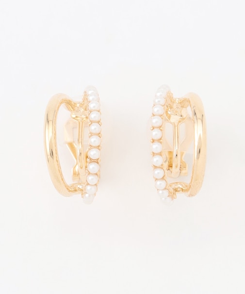 パールライクメタルアーチ イヤリング