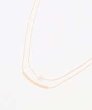 マテリアルレイヤードショートネックレス