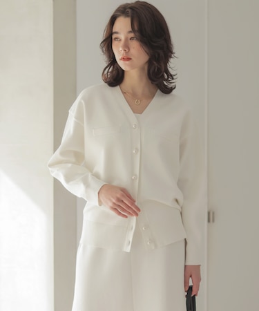 スウェットニット カーディガン