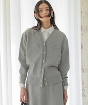 スウェットニット カーディガン