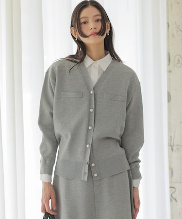スウェットニット カーディガン