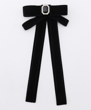 ベロアリボン ヘアクリップ