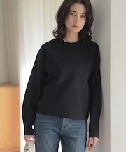 【WEB限定】パール釦畦ニット プルオーバー