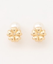 【2WAY・Flower Collection】フラワー×パールライク イヤリング
