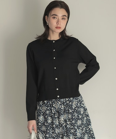 アトランダムビジューボタンカーディガン