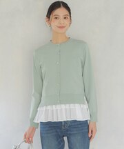 アトランダムビジューボタンカーディガン