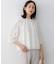 【WEB限定】フラワーラッセルレーススタンド襟 ブラウス