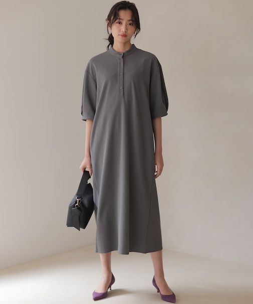 【WEB限定】ジョーゼットジャージーIライン ワンピース