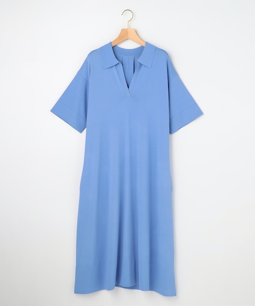 クリアストレッチスキッパーニット ワンピース