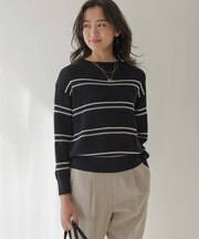 ボーダーレース ニット