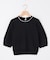 【WEB限定】クリアストレッチビジューレーン6分袖 ニット