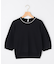 【WEB限定】クリアストレッチビジューレーン6分袖 ニット