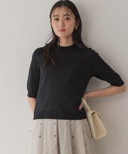 マイラックカラー 6分袖 ニット