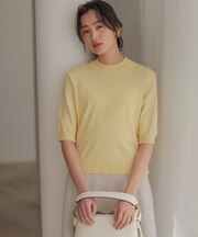 マイラックカラー 6分袖 ニット