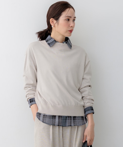 【WEB限定】コットンニット プルオーバー