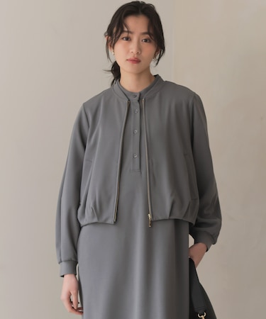 【WEB限定】ジョーゼットジャージー ブルゾン