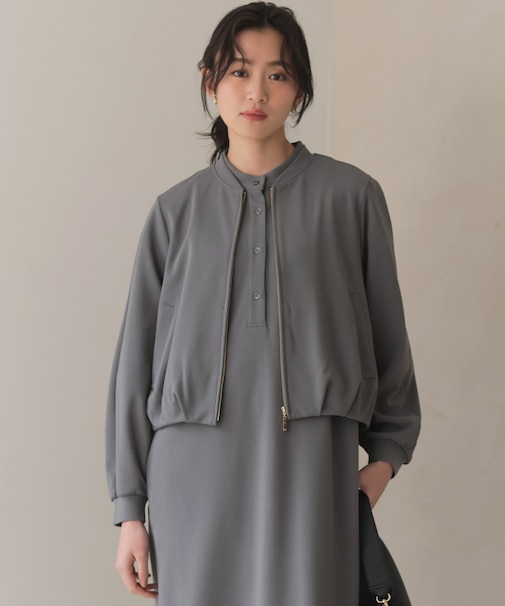 【WEB限定】ジョーゼットジャージー ブルゾン