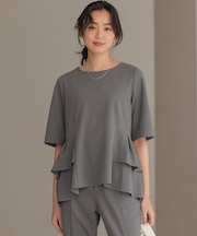 【WEB限定】ジョーゼットジャージー ティアード ブラウス