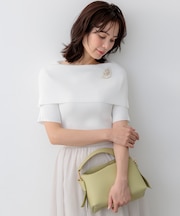 【WEB限定】クリアストレッチオフショルダー ニット