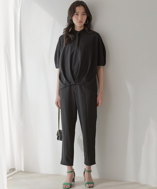 【WEB限定】ジョーゼットジャージーテーパード パンツ